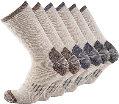 Men Crew Socks Warm Socks 70% Merino Wool Athletic Socks for Men, Suitable for Hiking,Trekking,Camping