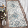 Safavieh Madison Collection MAD600C Boho Chic Glam Paisley Non-Shedding Stain Resistant Living Room Bedroom Runner, 2'3" x 12' , Cream / Light Grey