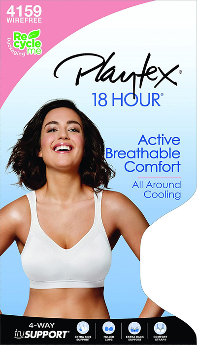 Playtex Women's 18 Hour Active Lifestyle Full Coverage Bra #4159