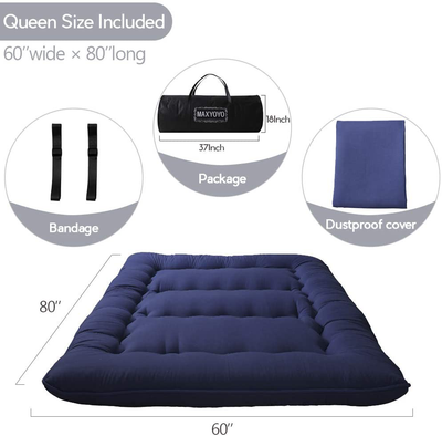 Futon Mattress Twin Size Japanese Floor Mattress, Thicken Tatami Mat Sleeping Pad Roll Up Mattress Guest Mattress Foldable Couch Bed Mattress Pad, Green