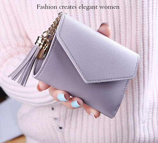 Small Wallet for Women，Ultra Slim Pu Leather Credit Card Holder Clutch Wallets for Women