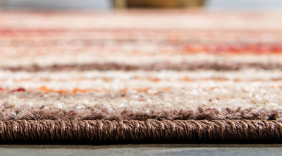 Unique Loom Autumn Collection Gradient Casual Warm Toned Runner Rug, 2 Feet 6 Inch x 10 Feet, Beige/Dark Brown