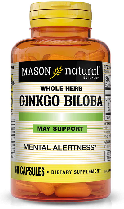60 Capsules Natural Ginkgo Biloba