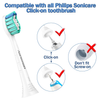 Aoremon Replacement Toothbrush Heads for Philips Sonicare HX9023/65, 10 Pack (Green)