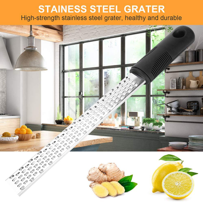 Lemon Zester Tool, Parmesan Cheese Grater with Handle, Best Fine Ginger Zester Grater, Nutmeg Graters for Kitchen Stainless Steel, Handheld Citrus Zesters for Kitchen and for Lime Coconut by HAHAYOO