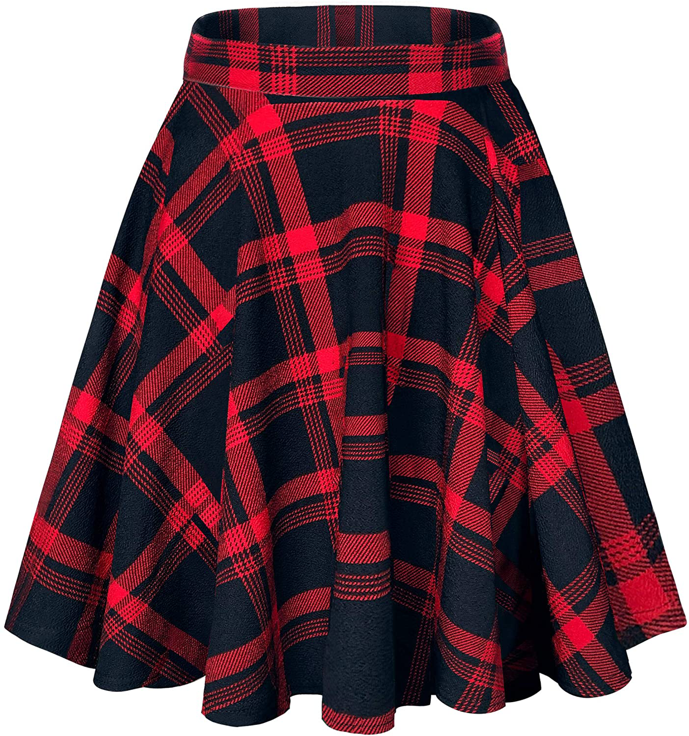 Urban CoCo Women's Basic Versatile Stretchy Flared Casual Mini Skater Skirt