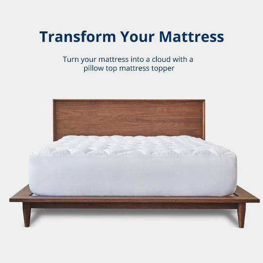 ViscoSoft Copper Mattress Pad King - Extra Plush Pillowtop Mattress Topper for Pain Relief