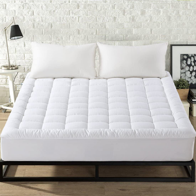 EASELAND Queen Size Mattress Pad Pillow Top Mattress Cover Quilted Fitted Mattress Protector Cotton Top 8-21" Deep Pocket Cooling Mattress Topper (60x80 Inches, White)