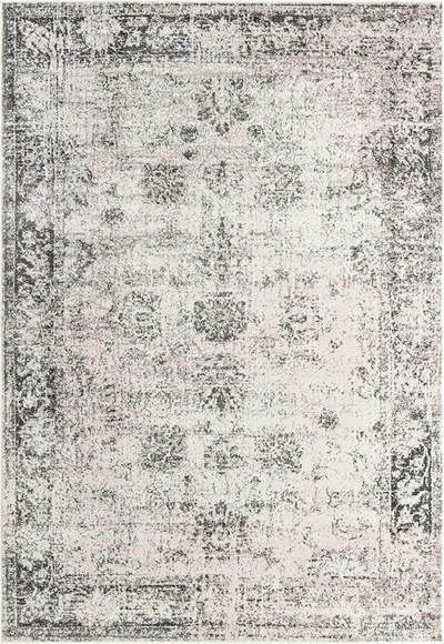 Unique Loom Sofia Collection Area Traditional Vintage Rug, French Inspired Perfect for All Home Décor, 5' 0 x 8' 0 Rectangular, Black/Ivory