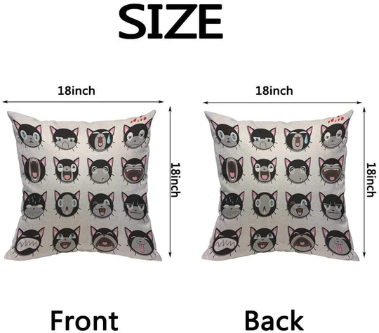 Linen Throw Pillow Cushion Covers Home Sofa Decorative 18 X 18 Inch