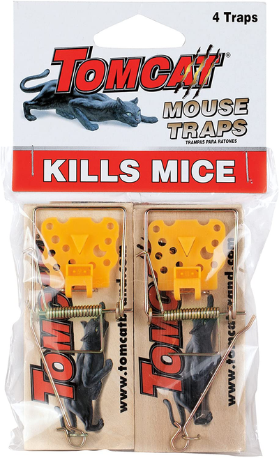 Tomcat Wooden Mouse Traps, 4 Pack