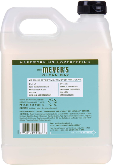 Mrs. Meyer's Clean Day Liquid Hand Soap Refill, Basil, 1 Pack