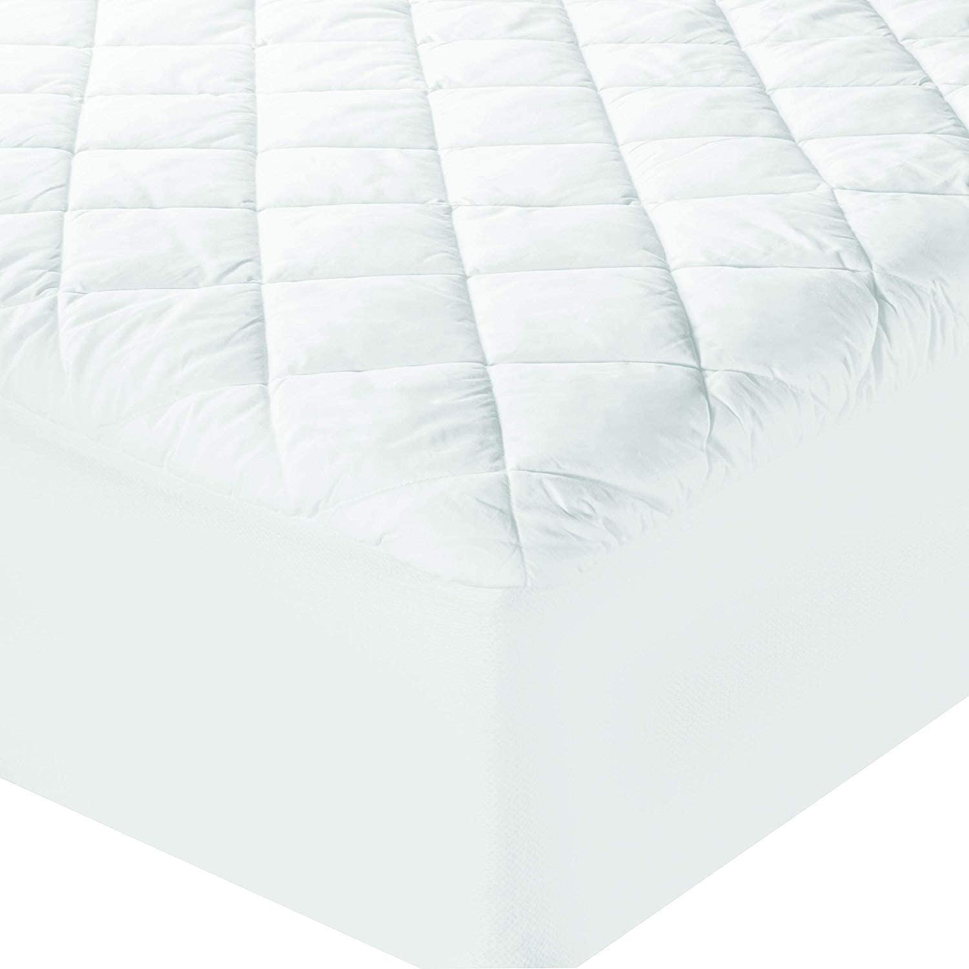 Sealy Luxury 100% Cotton Fitted Mattress Pad, King, White