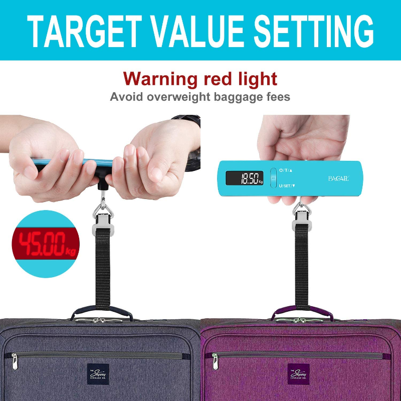 Digital Luggage Scale with Backlit LCD Display