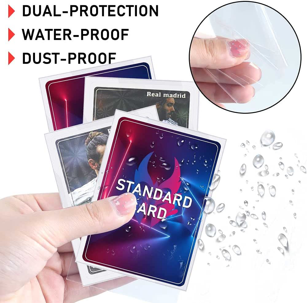 500 Counts Card Sleeves Toploaders for Trading Card, Soft Clear Baseball Card Sleeves Fit for Stardard Cards, Football Card, Sports Cards, MTG, Yugioh