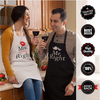 Nomsum, Mr. and Mrs. Right Apron Set, Couples Gift Set for Engagements, Weddings, Anniversaries and More, 2-Piece, Mr Right Mrs Always Right, One-size