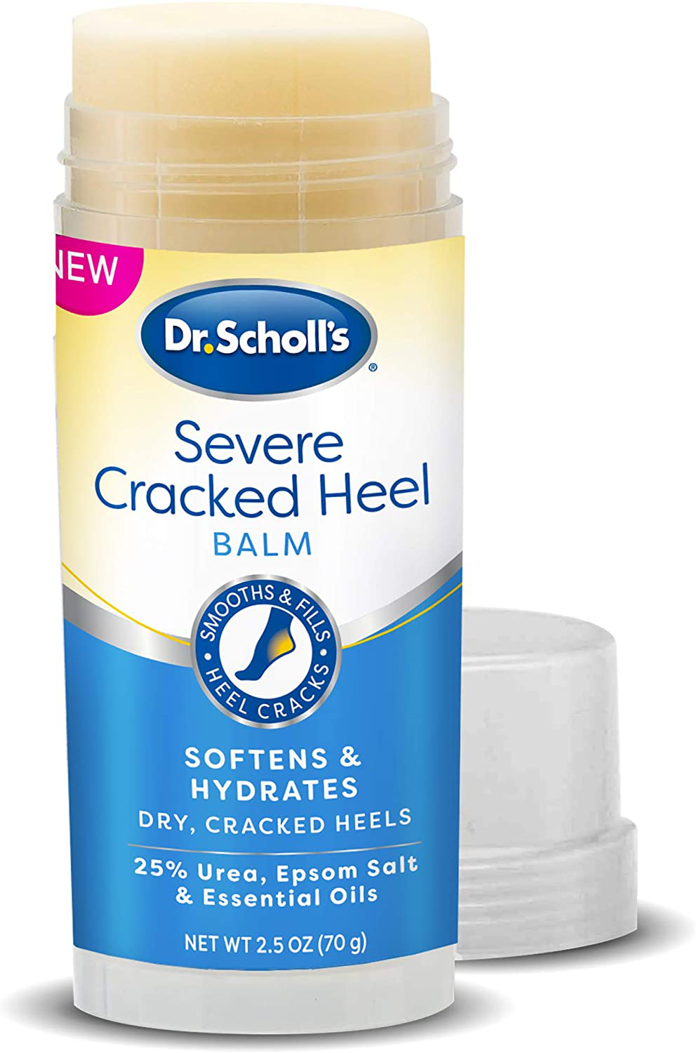 Dr. Scholl's Ultra Exfoliating Foot Lotion Cream with Urea for Dry Cracked Feet Heals and Moisturizes for Healthy Feet, 3.5 Ounce