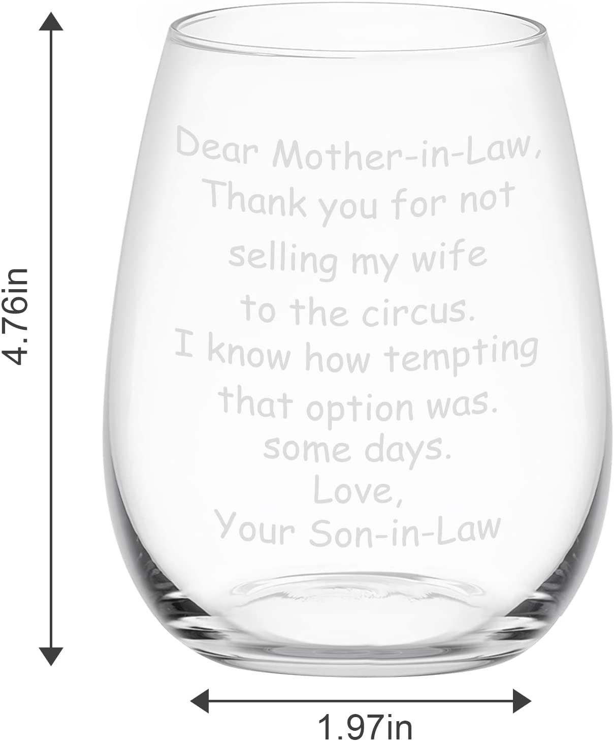 15oz Mother In Law Wine Glass