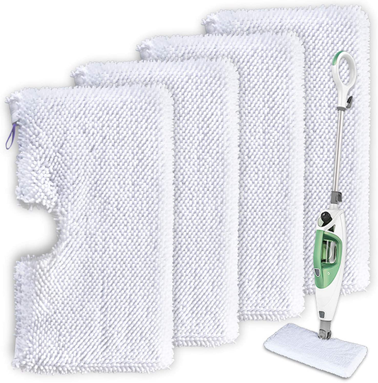 Mop Pads Compatible with Shark Steam Pocket Mop Professional Fit Series S3500 S2901 S2902 S3455K S3501 S3550 S3601 S3801 S3901 S4601 S4701 SE450 - Replacement Microfiber Cloth Head Covers 4 Pack