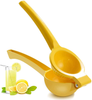 Manual Juicer Citrus Lemon Squeezer,Fruit Juicer Lime Press Metal,Professional Hand Juicer Kitchen Tool(yellow）