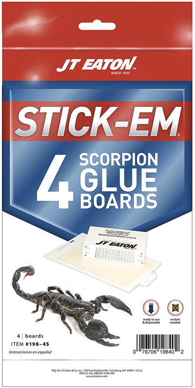 StickEm 198-4S 4 Pack Scorpion Glue Trap, Brown/A