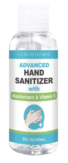 120 Bottles Color Element Bulk Antibacterial Hand Sanitizer - 2 fl oz - 75% Ethyl Alcohol - Moisturizing and Pleasant Smelling Gel with Vitamin E (Bulk Pack of 120)