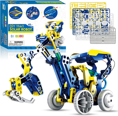 11 In 1 Stem Projects for Kids Ages 8-12, Make Your Own Solar Robot Toy, DIY Science Kits