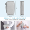 FYY Electronic Organizer, Travel Cable Organizer Bag Pouch Electronic Accessories Carry Case Portable Waterproof Double Layers All-in-One Storage Bag for Cable, Cord, Charger, Phone, Earphone Grey