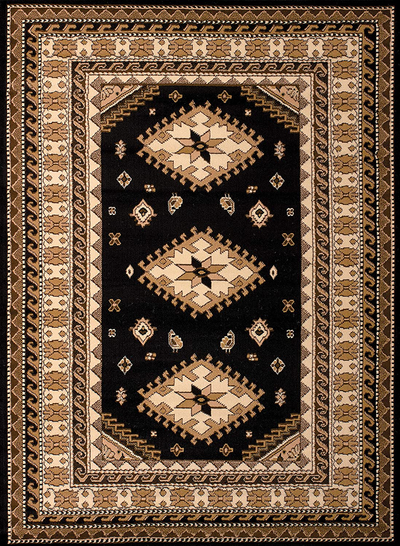 United Weavers of America Dallas Tres Rug, 2'3 x 8', Black