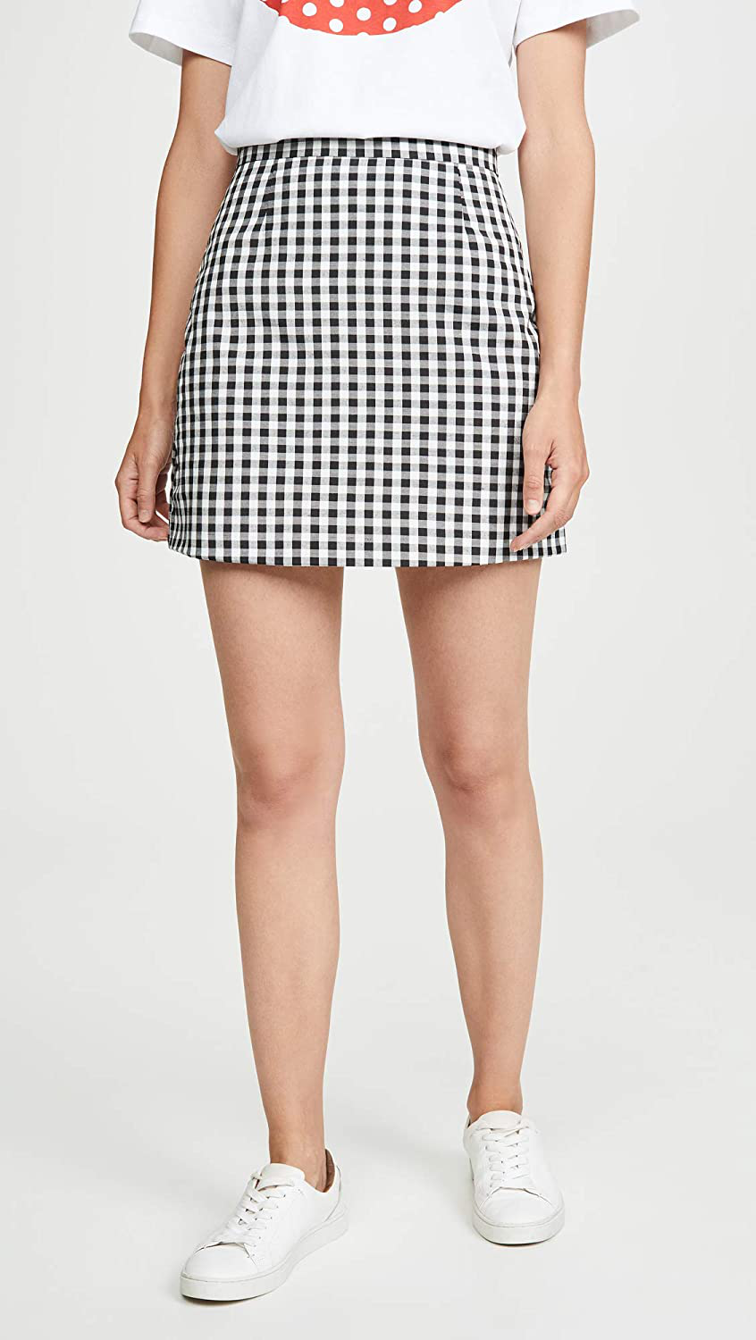 BB DAKOTA Women's Check Yo Self Gingham Skirt