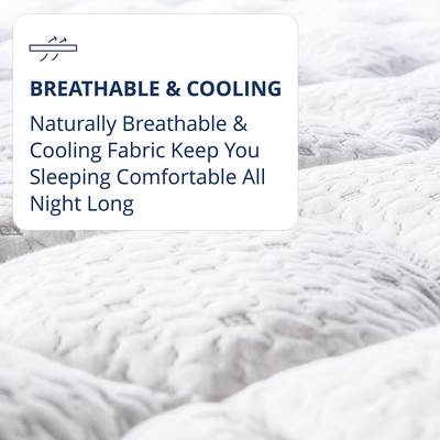 ViscoSoft Copper Mattress Pad Cal King - Extra Plush Pillowtop Mattress Topper for Pain Relief