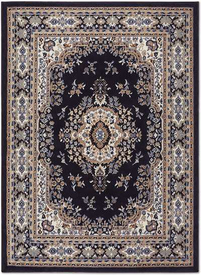 Home Dynamix Premium Sakarya Traditional Medallion Border Area Rug, Brown, 5'3"x7'5" Rectangle