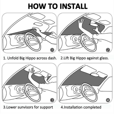 Universal Foldable Vehicle Windshield Sun Shade 