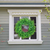 U'Artlines 17" Front Door Wreaths, Artificial Spring Summer Greenery Hanging Garland for Home Wedding Window Wall Decoration (17'' Schefflera)