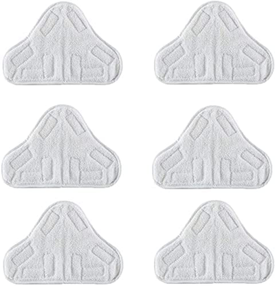 Meriton 6 Pack Washable Microfibre Steam Mop Pads Floor Replacement Pads Compatible with H2O H20 X5