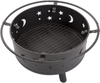 Fire Pit Set, Wood Burning Pit - Includes Screen, Cover and Log Poker- Great for Outdoor and Patio, 30 inch Round Star and Moon Firepit by Pure Garden