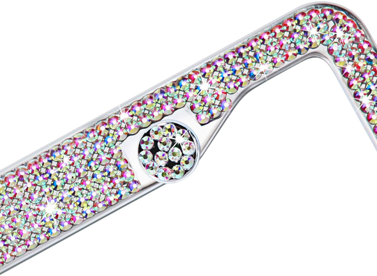 Multicolor Bling Rhinestone License Plate Frames