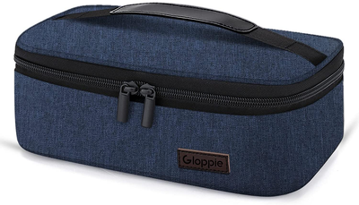 Gloppie Mini Lunchbox Small Lunch Bag for Men Women Insulated Lunch Box Thermal Lunch Boxes Adult Lunch Pail Petty Food Containers Portable Cooler Bags Reusable Snack Bag Loncheras Para Hombres Blue