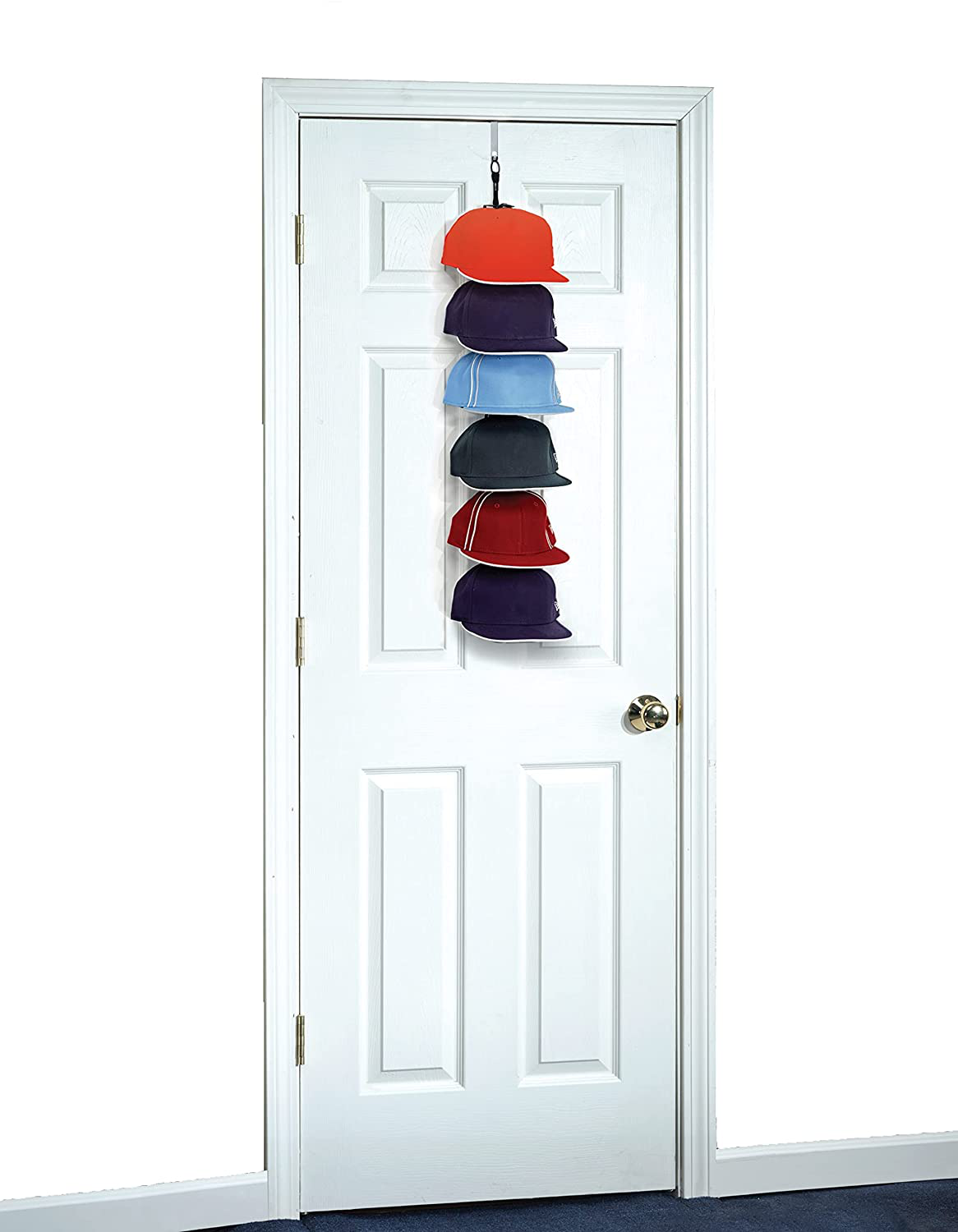 Perfect Curve Cap Rack System - Baseball Cap Organizer (Holds 18 Caps ...