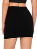 SheIn Women's Casual Floral Embroidered Bodycon Short Mini Skirt