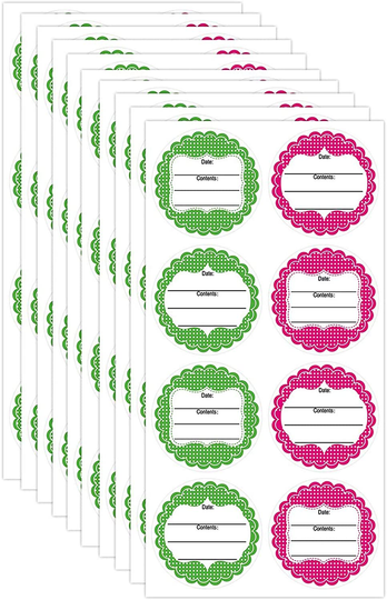 2 Inch Round Canning Labels,Containers Labels,Labels for Mason Jar,Bottles,Writable Food Stickers,Set of 80