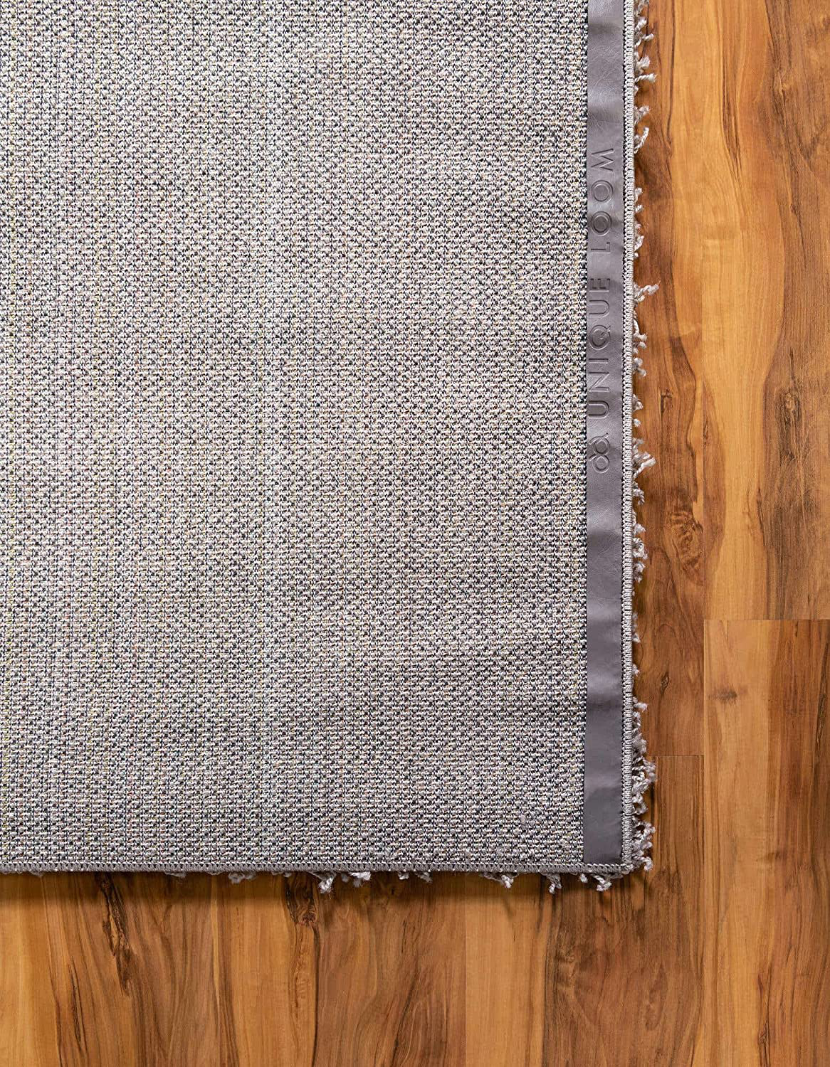 Unique Loom Solo Solid Shag Collection Area Modern Plush Rug Lush & Soft, 4' 0 x 4' 0, Terracotta