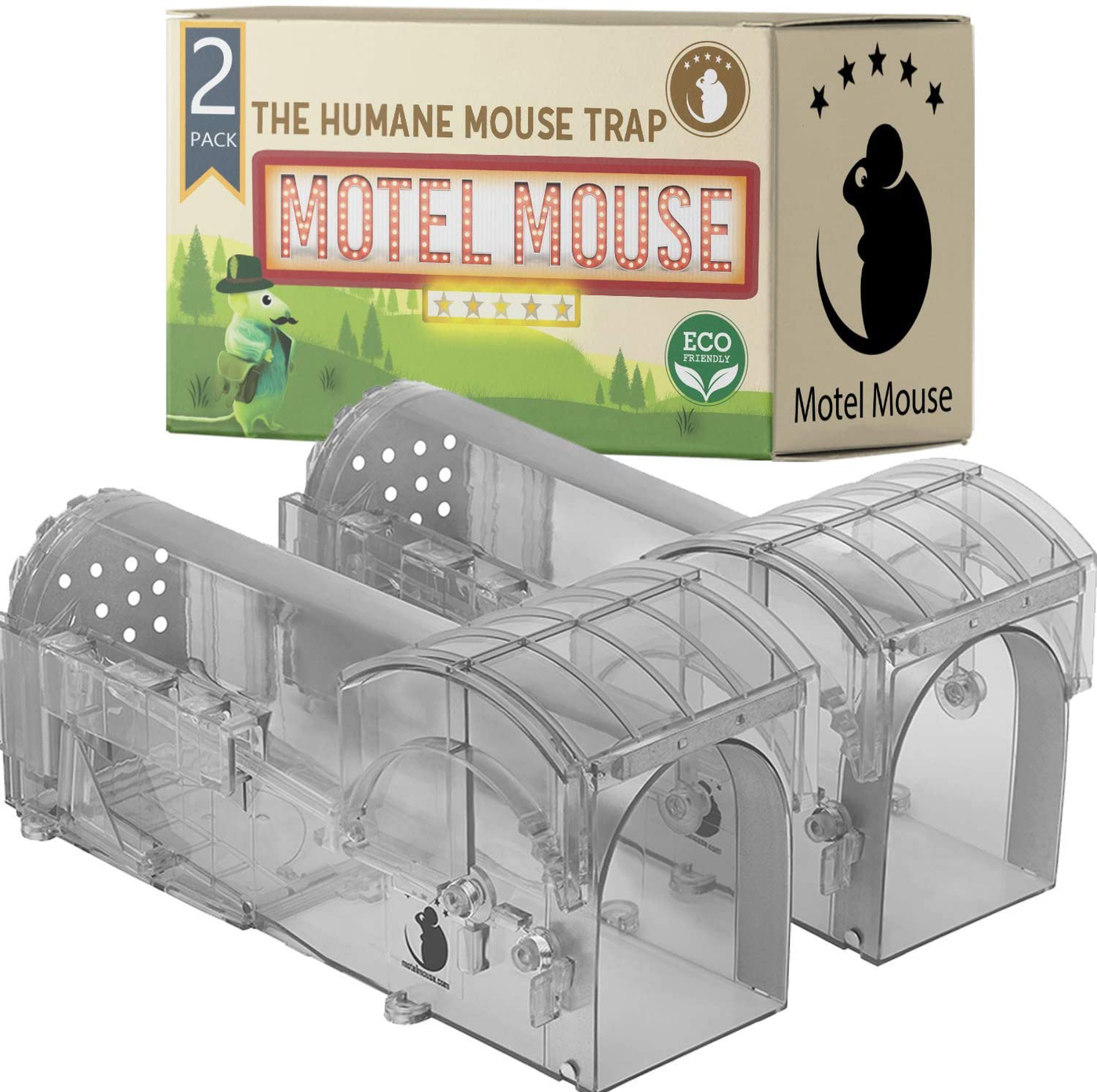 Humane Mouse Trap for Indoors Outdoors - Live Catch Release - Highly Sensitive and Secure - Pet and Child Safe - Reusable - Easy to Clean - Capture Mice Alive - No Kill