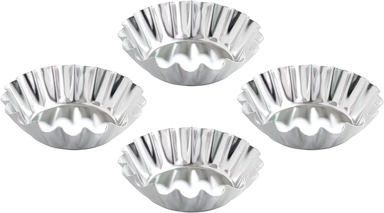 Mrs. Anderson’s Baking Tartlet Molds, Fluted Round, Set of 4, 3-Inches