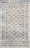 Safavieh Brentwood Collection BNT899G Traditional Oriental Distressed Non-Shedding Stain Resistant Living Room Bedroom Accent Rug, 2' x 4', Light Grey / Blue