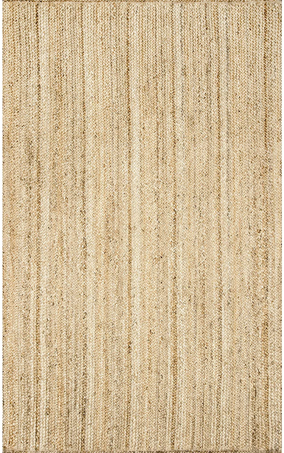 nuLOOM Rigo Hand Woven Farmhouse Jute Runner Rug, 2' 6" x 8', Natural