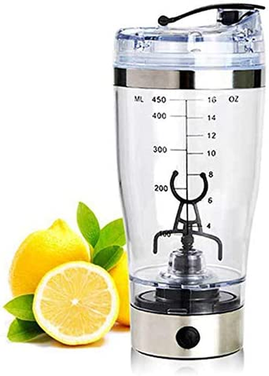 Portable Electric Protein Shaker Mixing Bottle 15oz 
