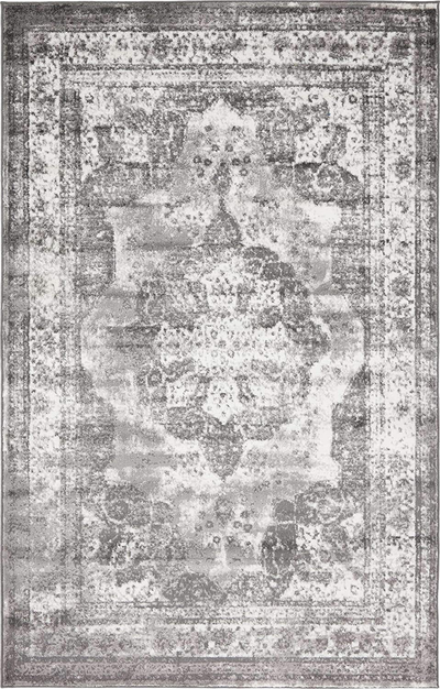 Unique Loom Sofia Collection Area Traditional Vintage Rug, French Inspired Perfect for All Home Décor, 5' 0 x 8' 0 Rectangular, Navy Blue/Yellow
