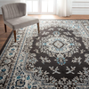 Home Dynamix Premium Sakarya Traditional Medallion Border Area Rug, Brown, 5'3"x7'5" Rectangle