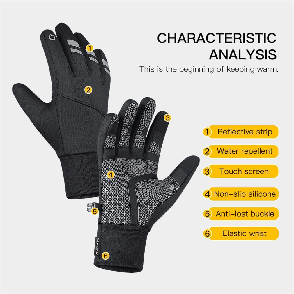 Winter Running Gloves for Men & Women Touchscreen Waterproof Anti-Slip